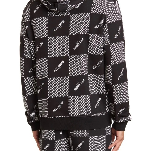 New! Well Known Studios Men's Size Medium The Crosby Checkered Pullover Hoodie - Picture 2 of 4